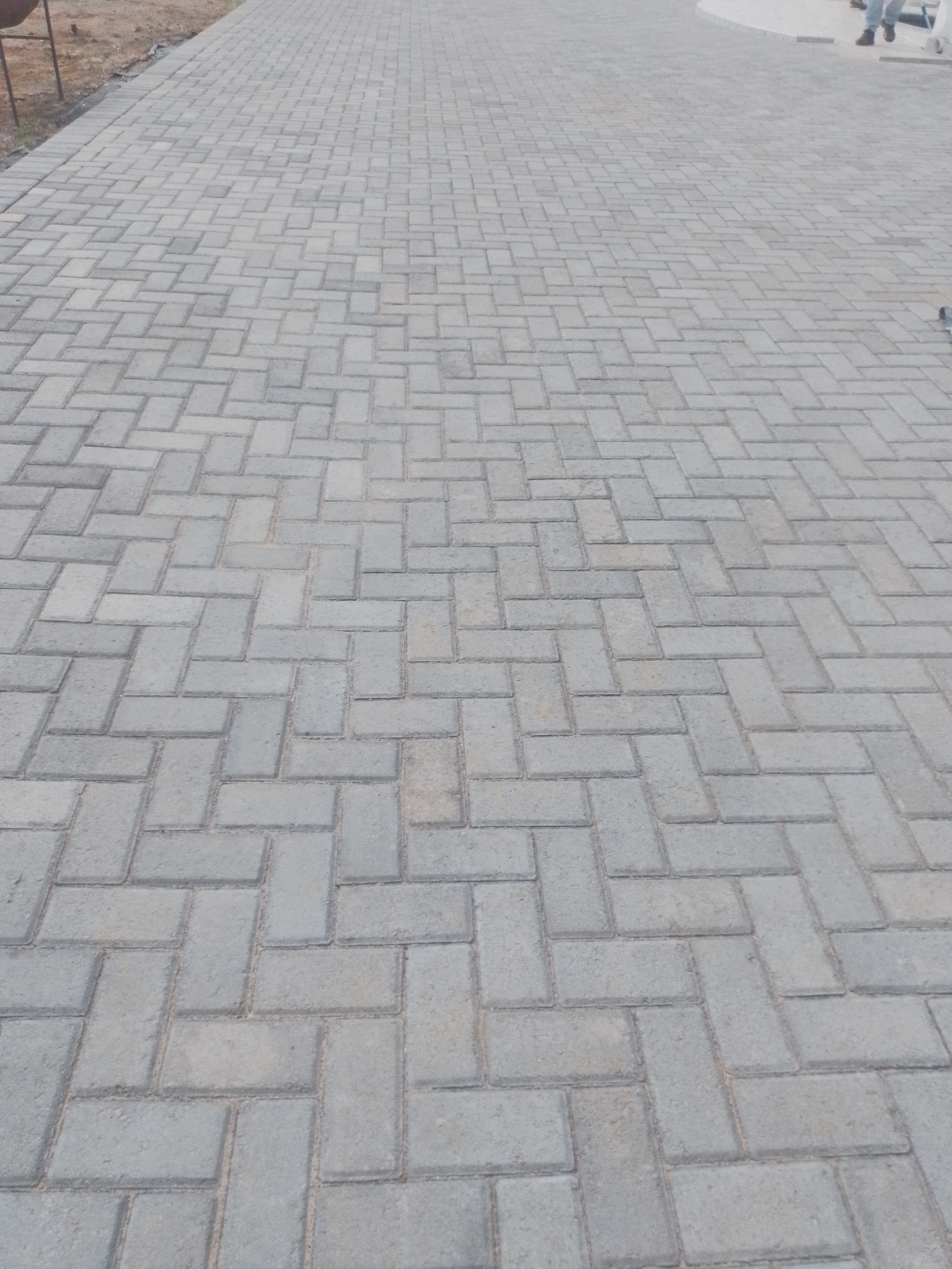 Finished interlocking paving project