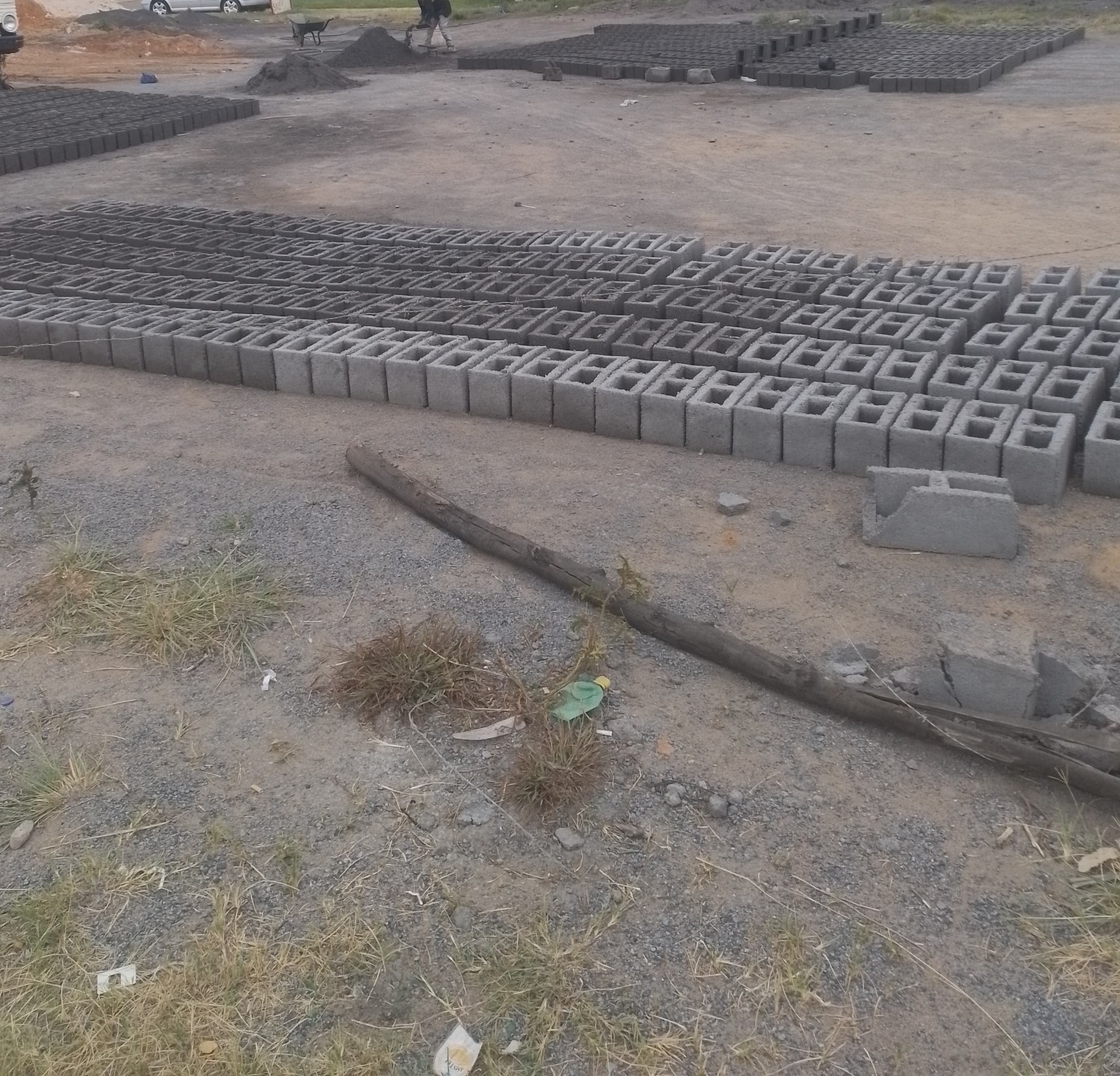 Manufactured eco-block stock ready for use